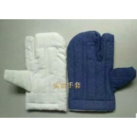 五指隔热手套，耐高温手套，耐热手套，二三指棉手套