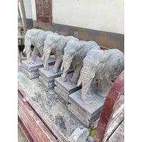 汉白玉大象、汉白玉石雕大象、大象聚宝盆、青石石象